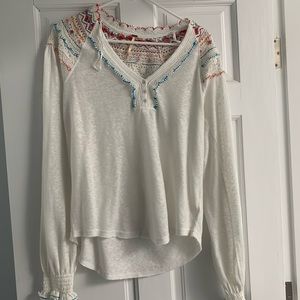 Free people embroidered top